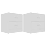 Vidaxl nachtkastjes 2 st 40x30x40 cm bewerkt hout wit