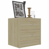 Vidaxl nachtkastje 40x30x40 cm bewerkt hout sonoma eikenkleurig