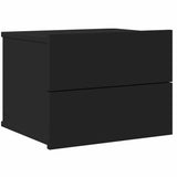 Vidaxl nachtkastje 40x30x30 cm bewerkt hout zwart