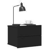 Vidaxl nachtkastje 40x30x30 cm bewerkt hout zwart