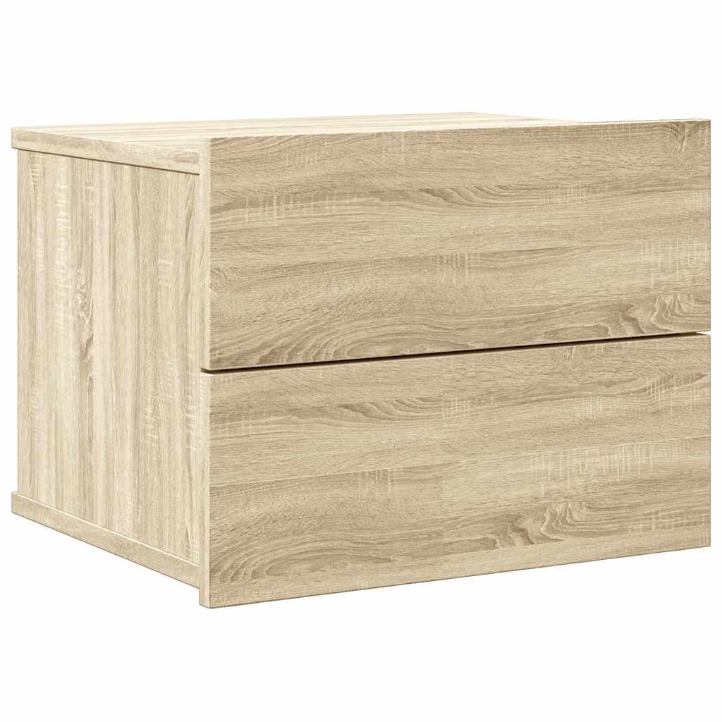 Vidaxl nachtkastje 40x30x30 cm bewerkt hout sonoma eikenkleurig