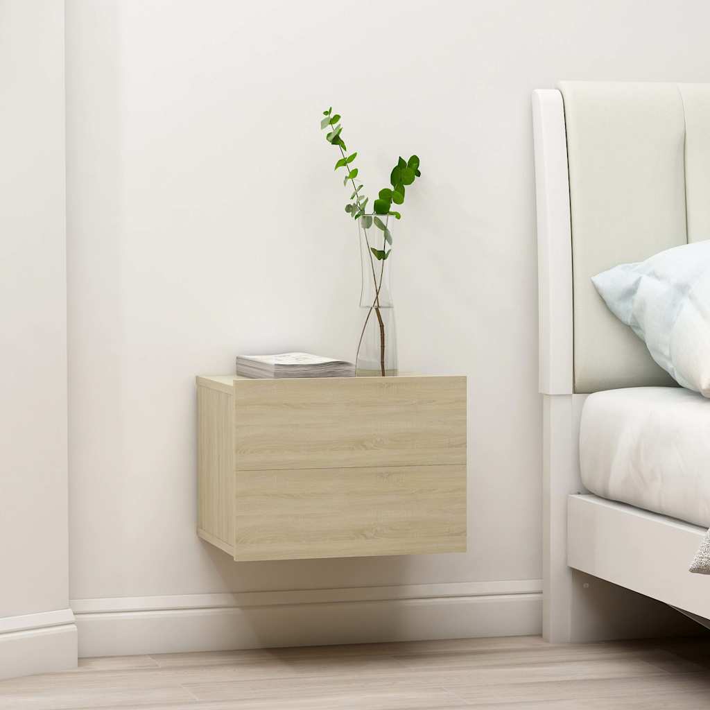 Vidaxl nachtkastjes 2 st 40x30x30 cm bewerkt hout sonoma eikenkleurig