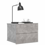 Vidaxl nachtkastjes 2 st 40x30x30 cm bewerkt hout betongrijs