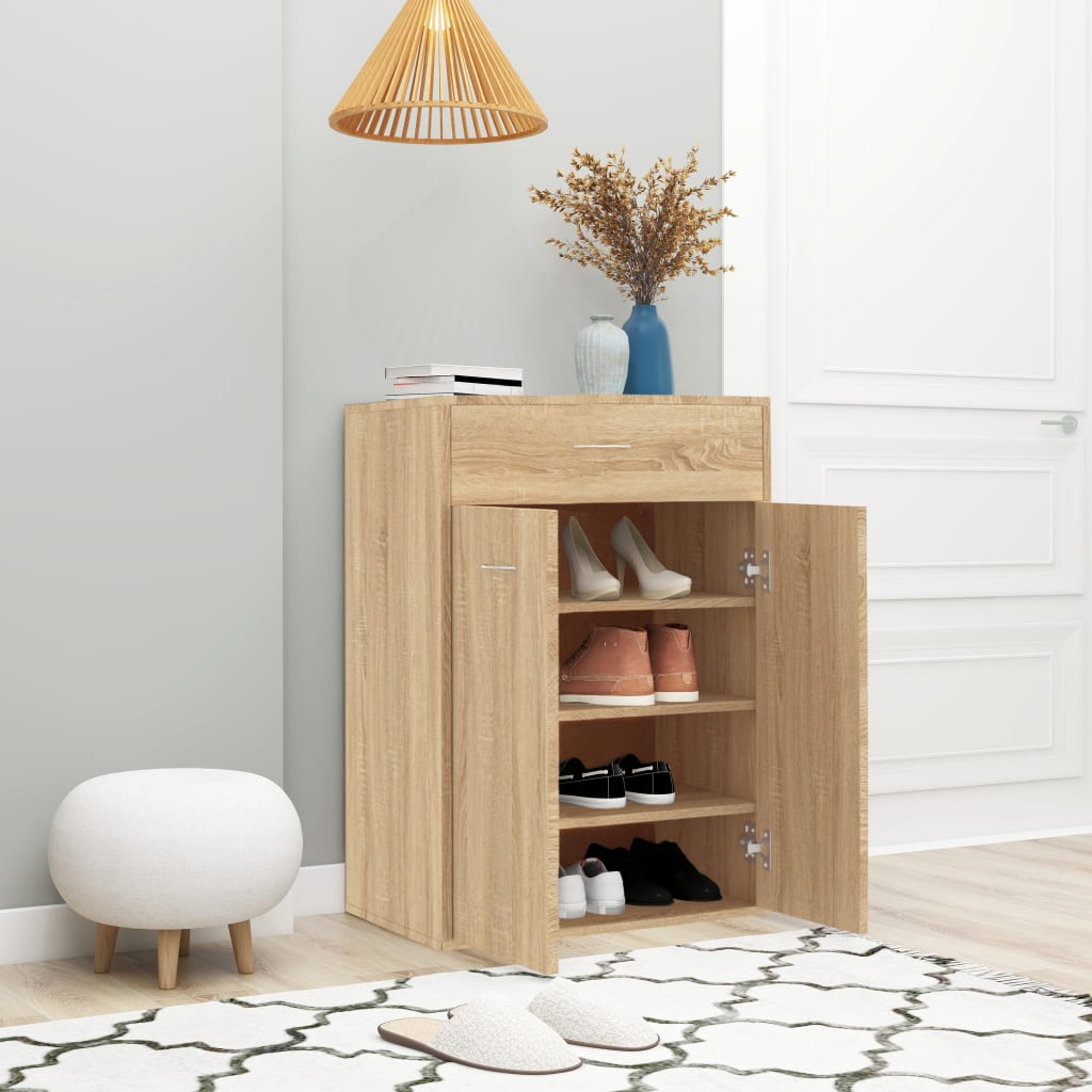 Vidaxl Schong Cabinet 60333x84 cm Propertéiert Holz Sonoma Oak faarweg