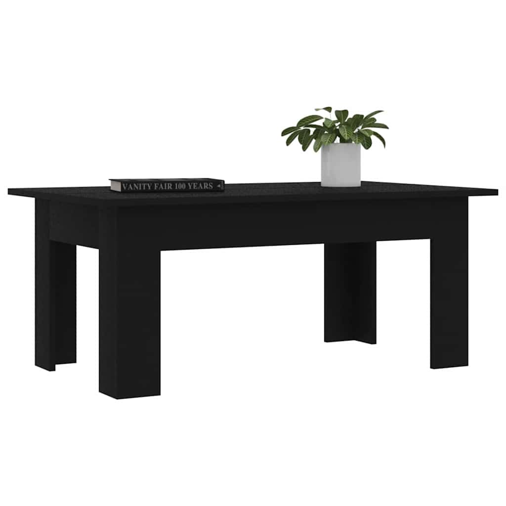 Vidaxl salontafel 100x60x42 cm bewerkt hout zwart