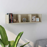 Vidaxl cd-wandschap 75x18x18 cm bewerkt hout sonoma eikenkleurig