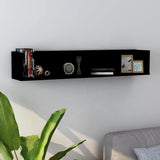 Vidaxl cd-wandschap 100x18x18 cm bewerkt hout zwart