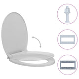 Vidaxl Toilette Sëtz soft-zouen oval Liicht gro