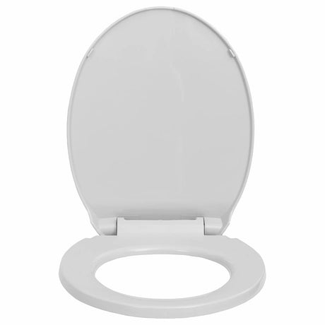 Vidaxl toiletbril soft-close ovaal lichtgrijs