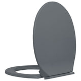 Vidaxl toilet seat soft-close oval gray