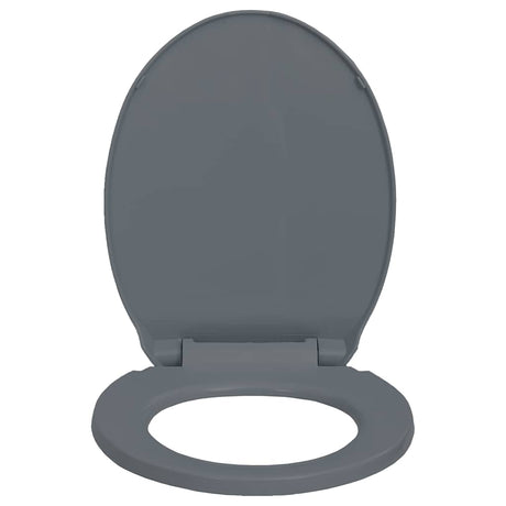 Vidaxl toiletbril soft-close ovaal grijs