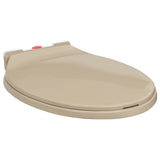 Vidaxl toiletbril soft-close en quick-release ovaal beige