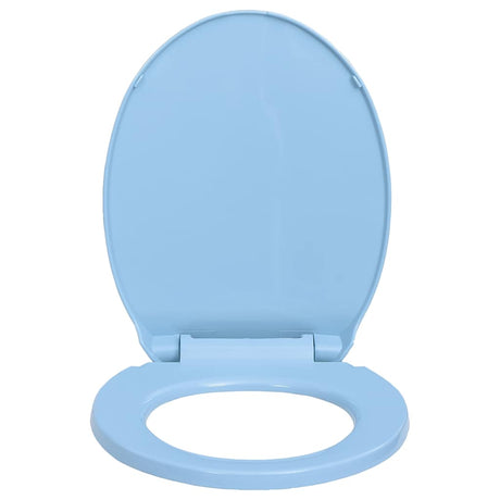 Vidaxl toiletbril soft-close ovaal blauw