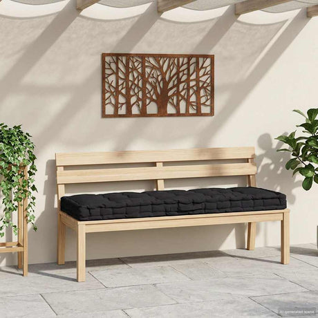 Vidaxl palletvloerkussen 120x80x10 cm katoen zwart