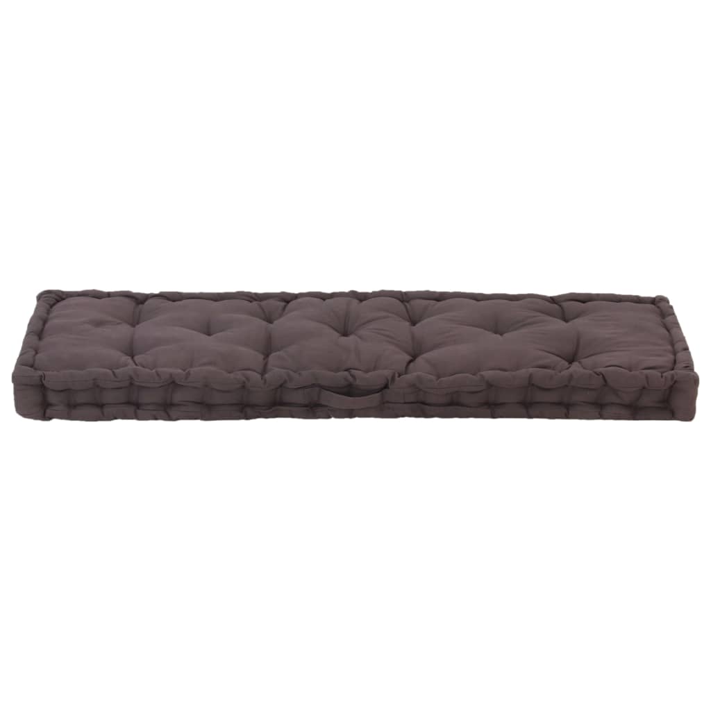 Vidaxl Pallet floor cushion 120x40x7 cm cotton anthracite