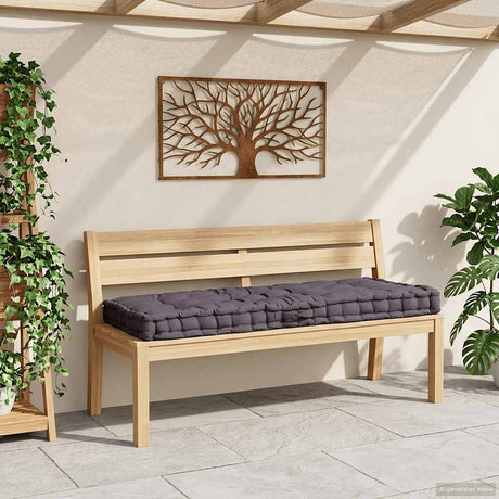 Vidaxl palletvloerkussen 120x80x10 cm katoen antraciet
