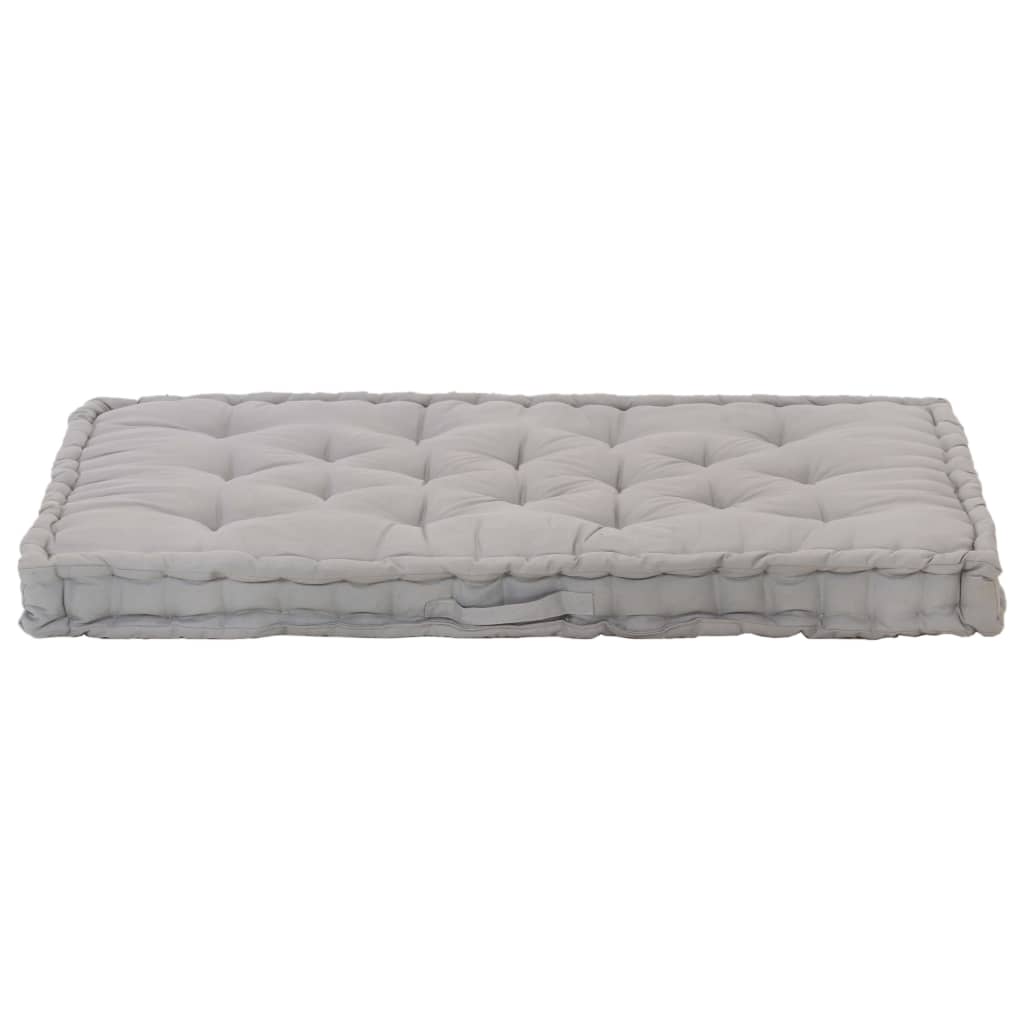 Vidaxl Pallet floor cushion 120x80x10 cm cotton gray