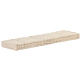 Cuscino per pavimento del pallet Vidaxl 120x40x7 cm di cotone beige