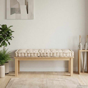 Vidaxl palletvloerkussen 120x80x10 cm katoen beige