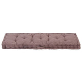 Vidaxl Pallet floor cushion 120x40x7 cm cotton taupe