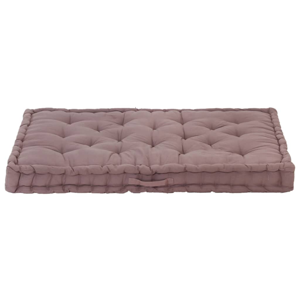 Vidaxl pallgulvpute 120x80x10 cm bomull taupe