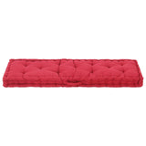 Vidaxl Pallet floor cushion 120x40x7 cm cotton burgundy red