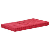 Cuscino per pavimento del pallet Vidaxl 120x80x10 cm di cotone borgogna rosso