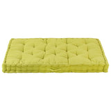 Coussin de plancher de palette vidaxl 120x80x10 cm vert coton