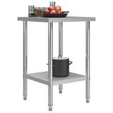 Vidaxl Kitchenwork Table 60x60x85 cm de acero inoxidable