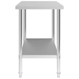 Vidaxl keukenwerktafel 100x60x85 cm roestvrij staal