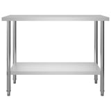 Vidaxl keukenwerktafel 120x60x85 cm roestvrij staal