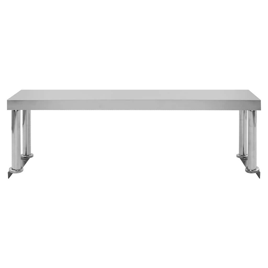 Vidaxl verhoging voor werktafel 120x30x35 cm roestvrij staal