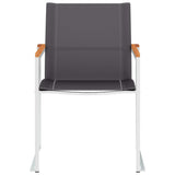 Vidaxl tuinstoelen 4 st textileen en roestvrij staal grijs