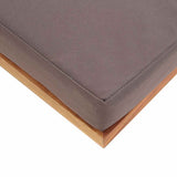 Vidaxl voetensteun met kussen 66x66x36 cm acaciahout donkergrijs