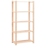 Rack di archiviazione VIDAXL 5 STAGGIO 2 ST 80x38x170 cm Pine Wood 250 kg