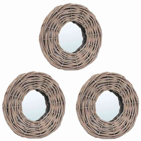 Vidaxl spiegels 3 st 15 cm wicker