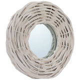 VIDAXL -Spiegel 3 St 15 cm Wicker Weiß