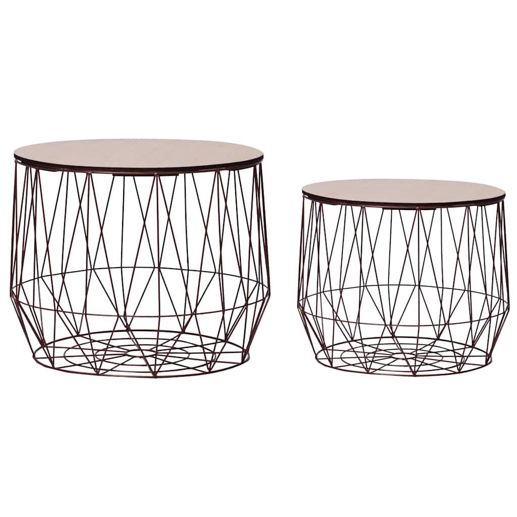 Vidaxl salontafels 2 st koperkleurig