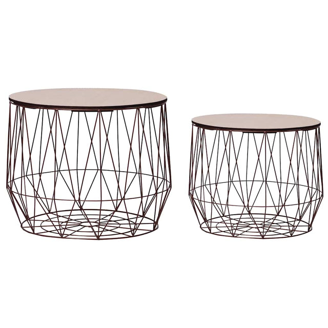 Vidaxl salontafels 2 st koperkleurig