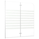 Vidaxl badwand gestreept 120x140 cm gehard glas