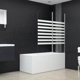 Vidaxl Bath Wall Striped 120x140 cm herdet glass