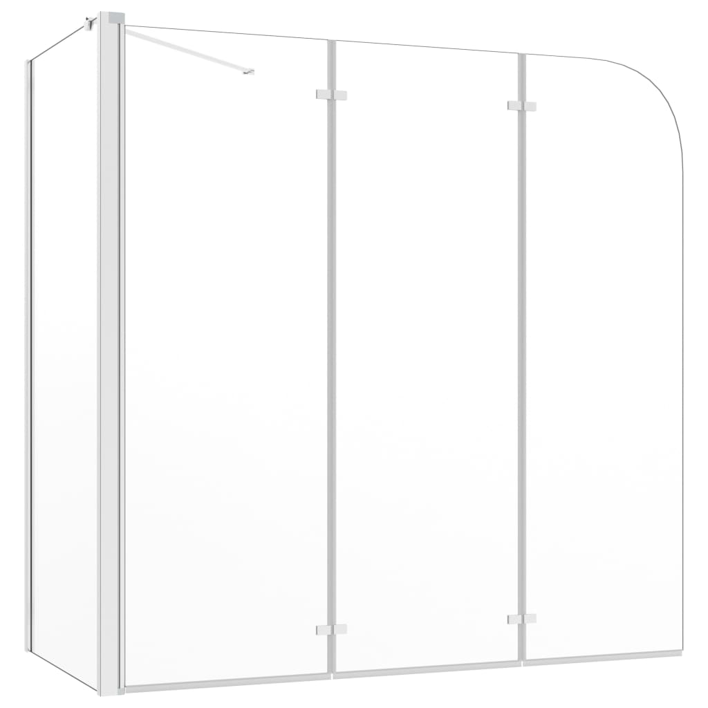 Vidaxl Badwand 120x69x130 cm gehärtetes Glas transparent