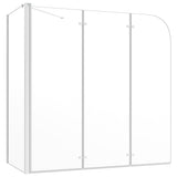 Vidaxl Badwand 120x69x130 cm gehärtetes Glas transparent