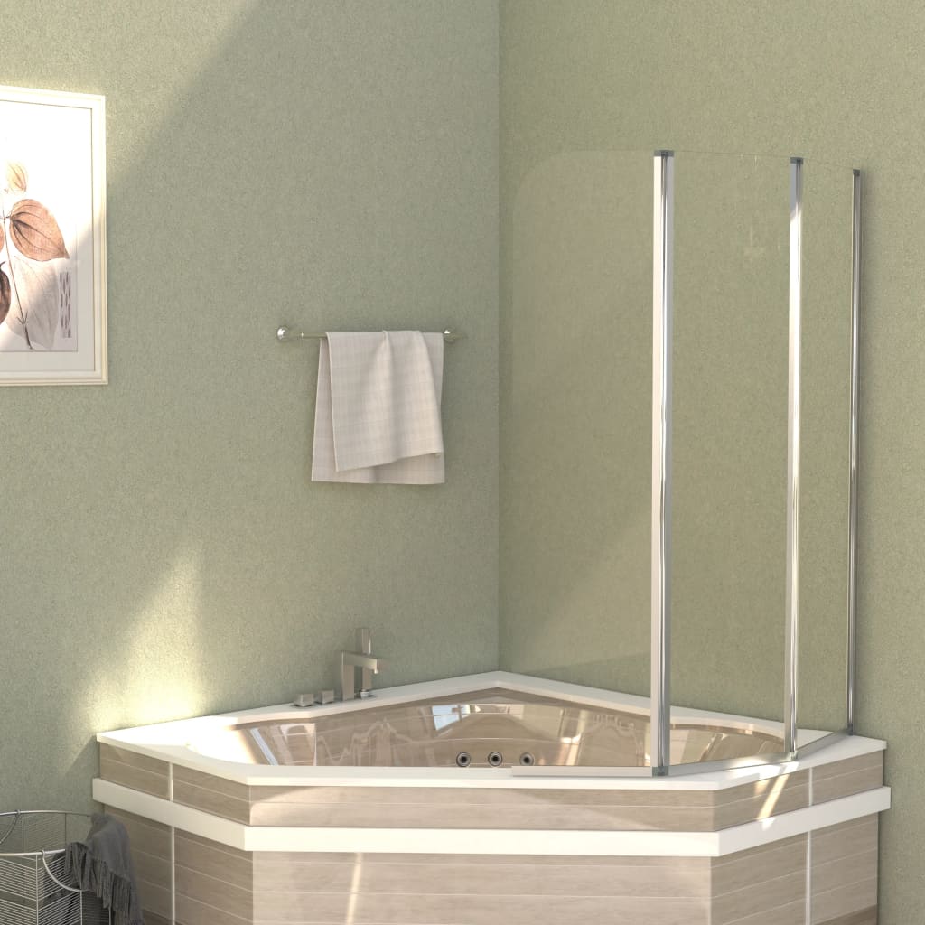 Murs de bain vidaxl 2 st 104x130 cm en verre durci transparent