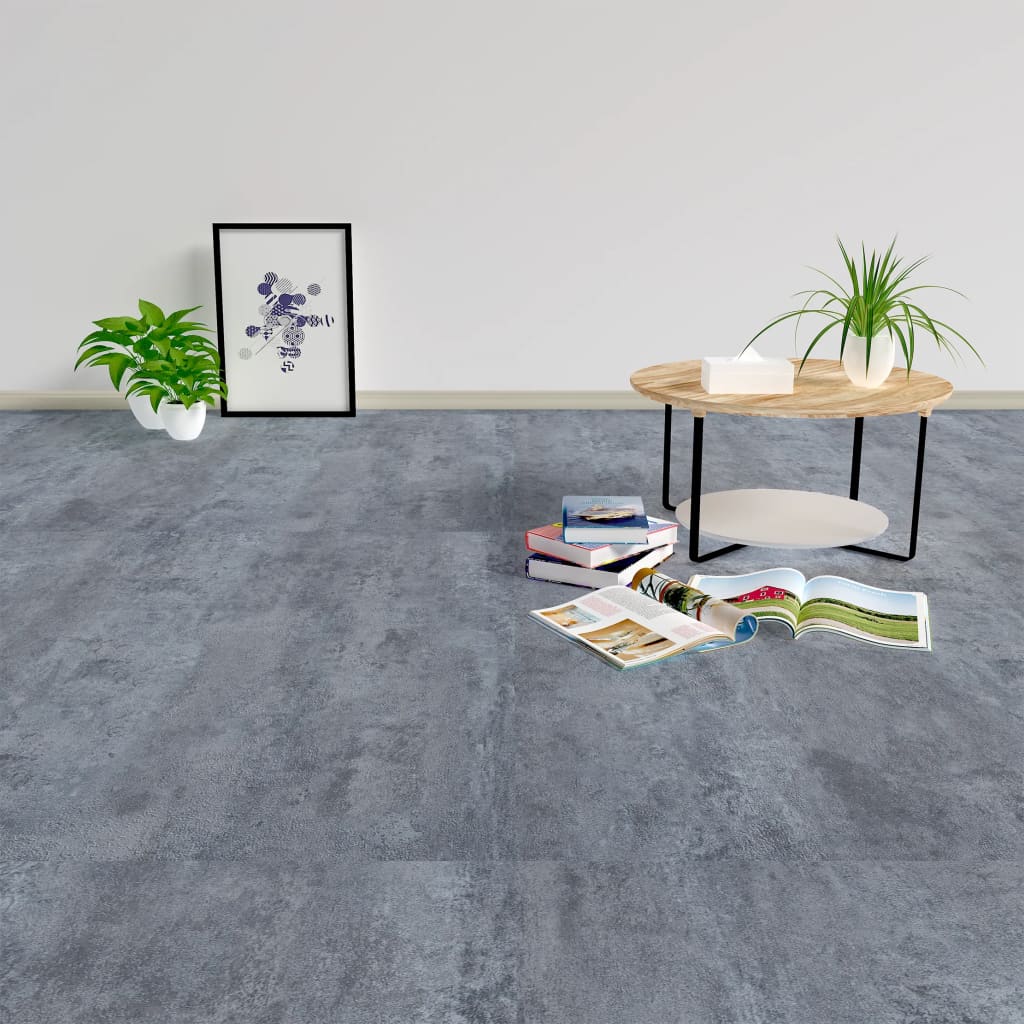 Vidaxl Floorboards Self -adhesive 5.11 m² PVC marble pattern Gray