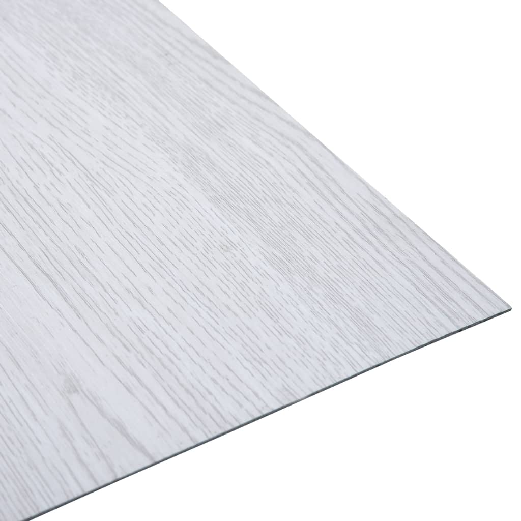 Vidaxl Piso de piso Autoadhesivo 5.11 m² PVC White