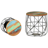 Vidaxl salontafels 2 st massief gerecycled hout