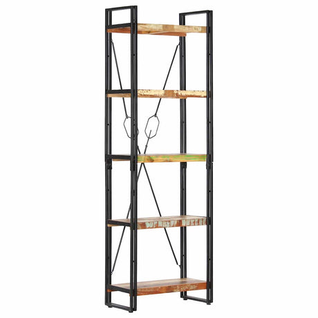Vidaxl boekenkast met 5 schappen 60x30x180 cm massief gerecycled hout