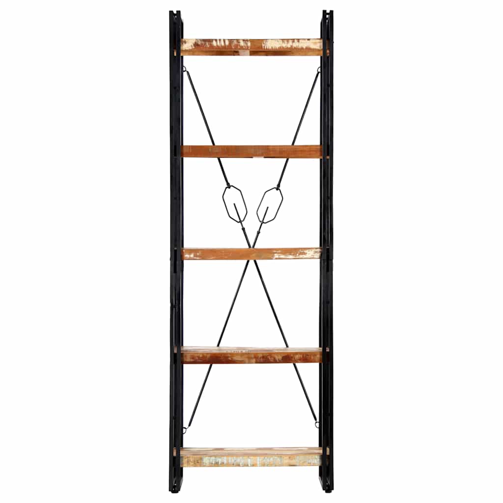 Vidaxl boekenkast met 5 schappen 60x30x180 cm massief gerecycled hout