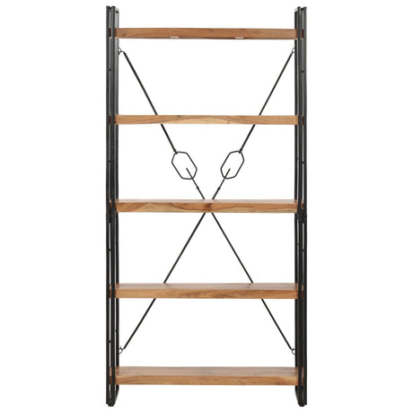 Vidaxl boekenkast met 5 schappen 90x30x180 cm massief acaciahout